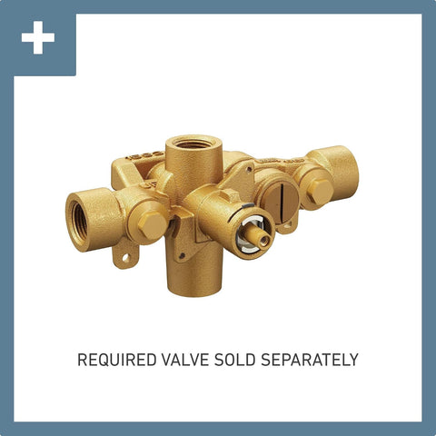 Moen Kingsley Chrome Traditional 1-Handle Moentrol Tub and Shower Valve Trim Kit, Valve Required, T3111