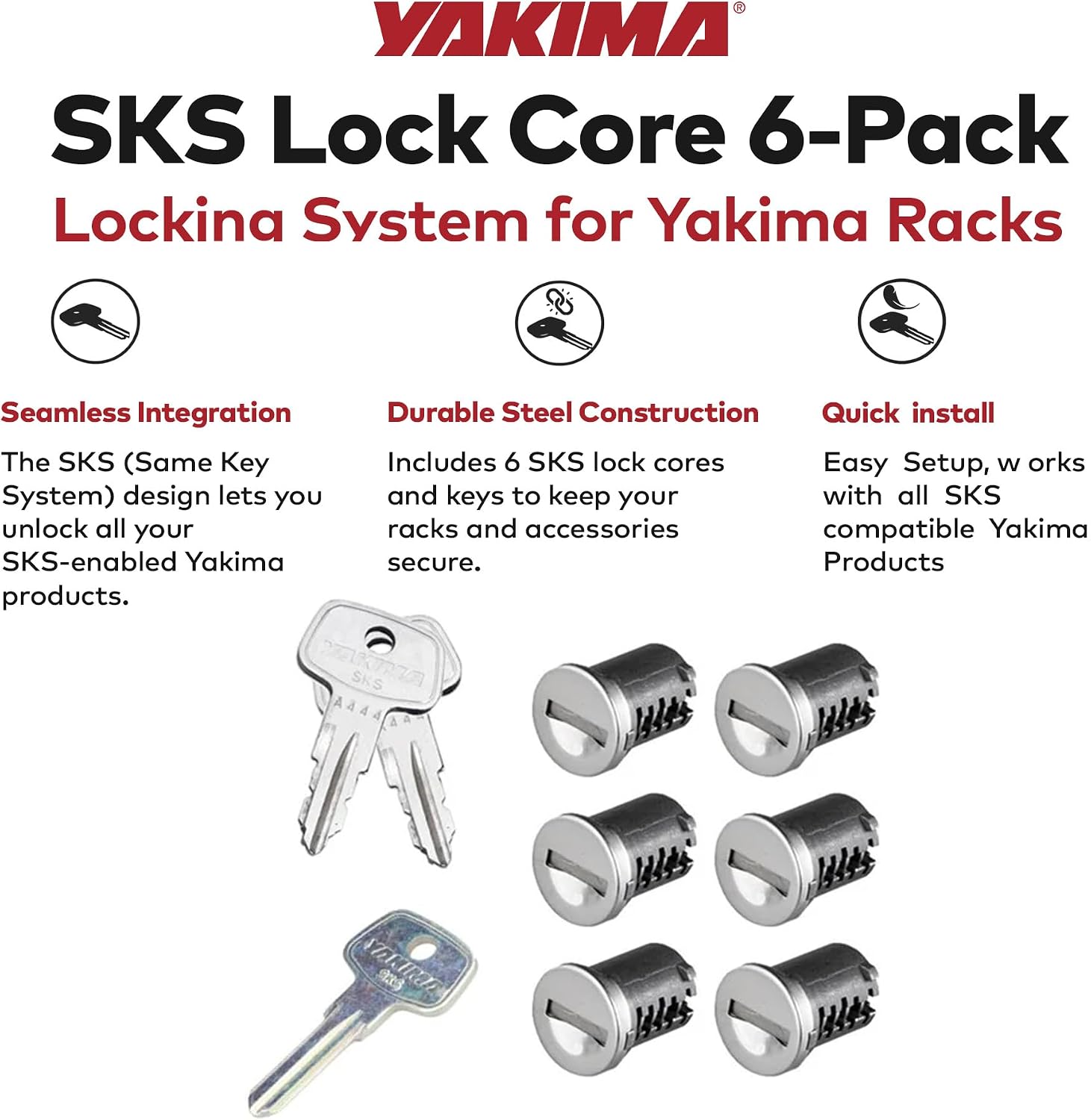 YAKIMA - SKS Lock Cores for Yakima Car Rack System Components