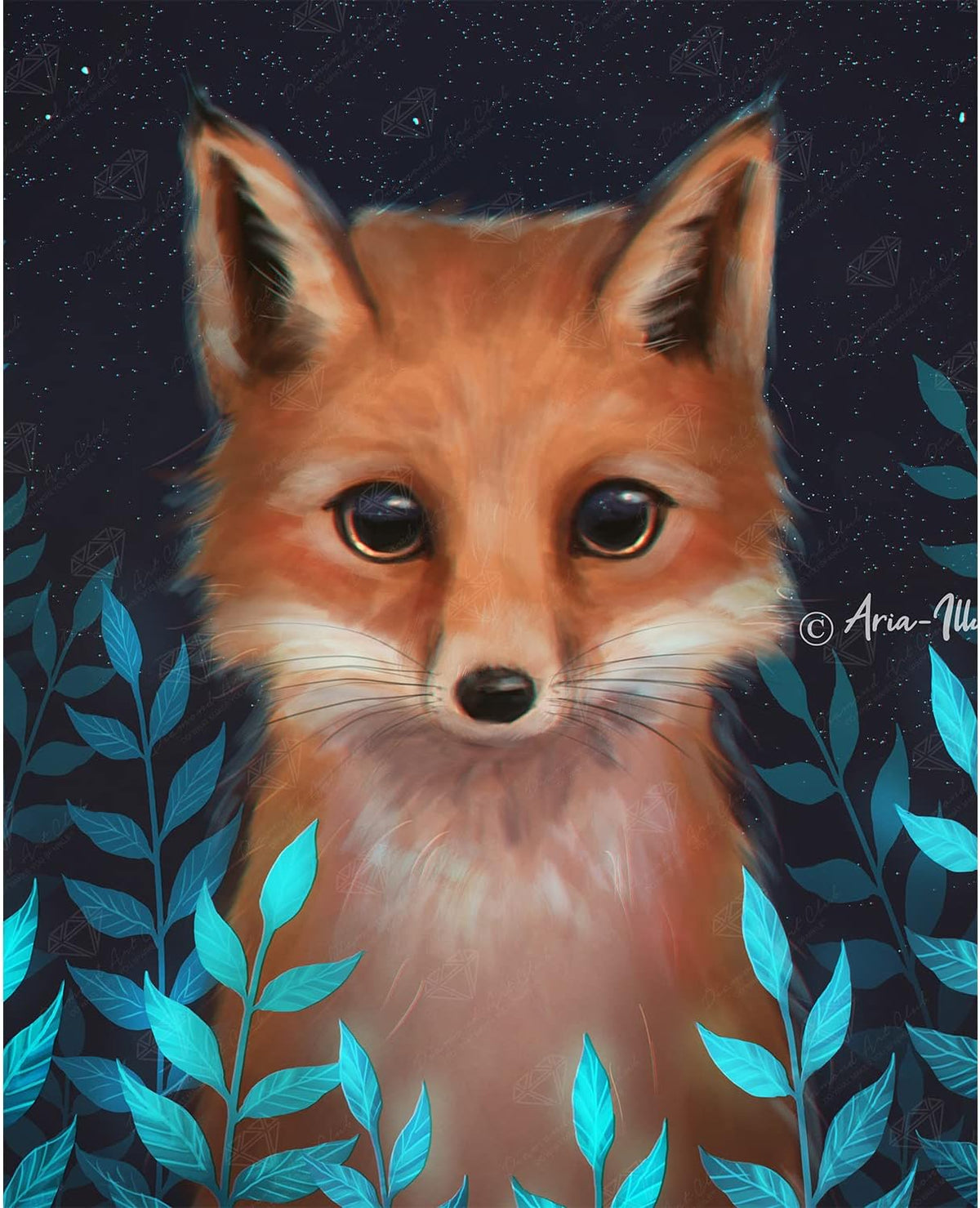 DIAMOND ART CLUB Arctic Fox Diamond Art Kits for Adults