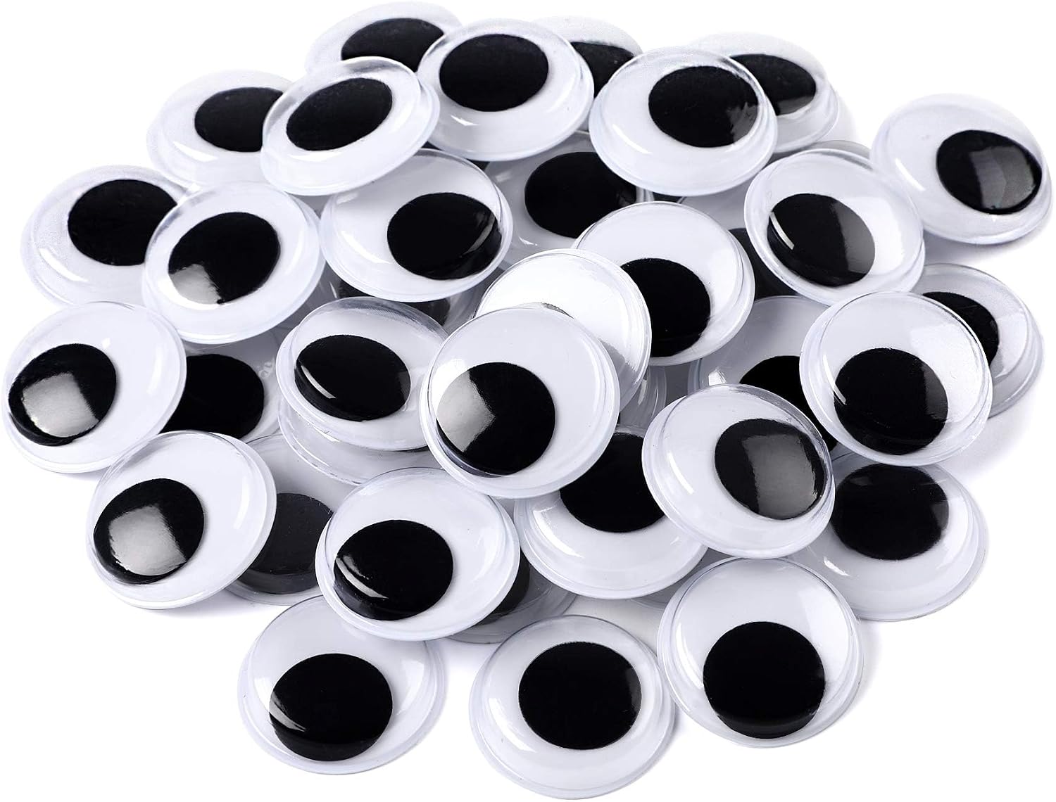 FEBSNOW 200 Pcs Large Googly Eyes Self Adhesive, 30mm Craft Wiggle Eyes for Kids DIY Crafts Projects and Holiday Decorations