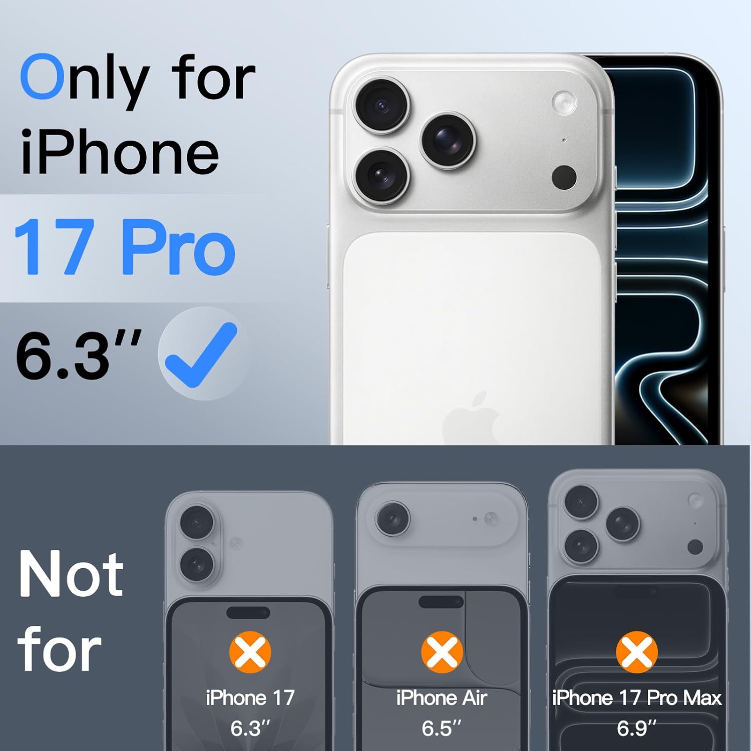 JETech Privacy Screen Protector for iPhone 17 Pro, 2+2 Pack