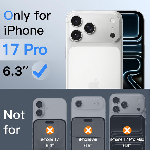 JETech Privacy Screen Protector for iPhone 17 Pro, 2+2 Pack