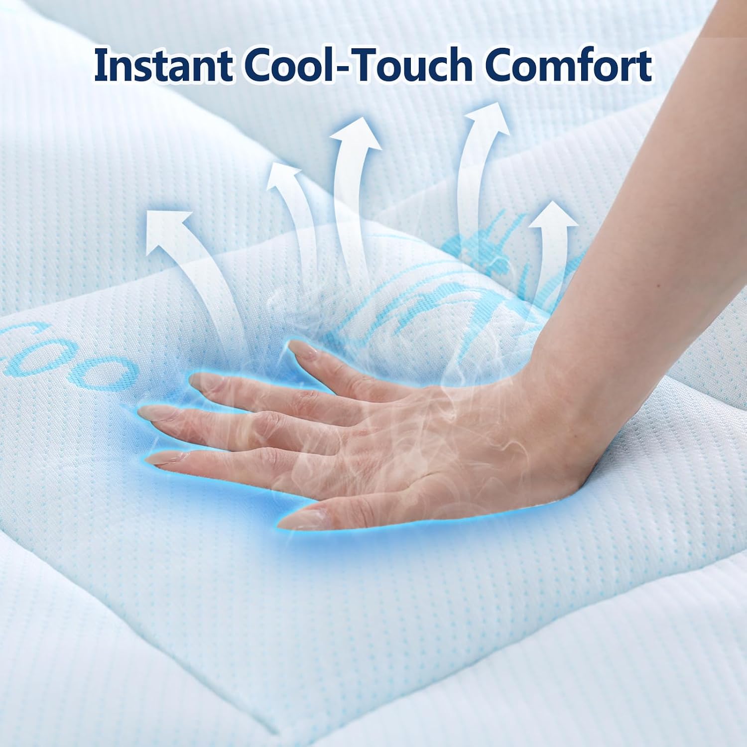 DOWNCOOL 100% Waterproof Queen Mattress Topper, Viscose Derived from Bamboo