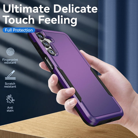 for Samsung Galaxy A16 5G Phone Case, with Screen Protector [Military Grade Drop Tested] Heavy Duty Rugged Shockproof Non-Slip Outdoor Protective Case for Samsung Galaxy A16 5G, Purple