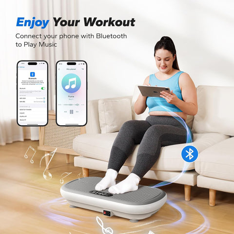 Merach CV40 Curved Vibration Plate Exercise Machine with 440lbs Capacity