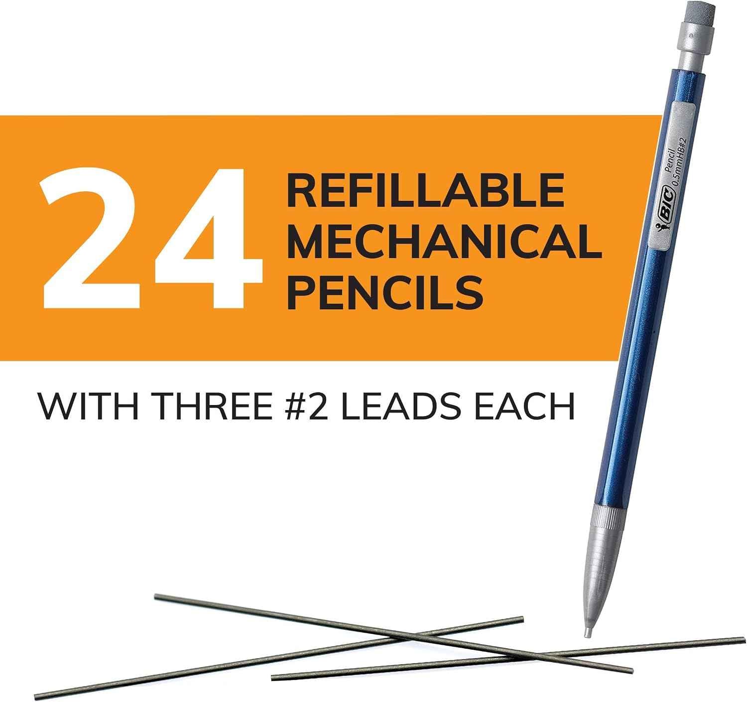 BIC Xtra-Precision Mechanical Pencils, Fine Point, 0.5mm, 24-Count Pack
