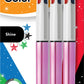 BIC 4-Color Shine Retractable Ball Pens, Fun Pink Metallic Barrel, Medium Point (1.0mm), 3-Count Pack, Retractable Ball Pen With Long-Lasting Ink