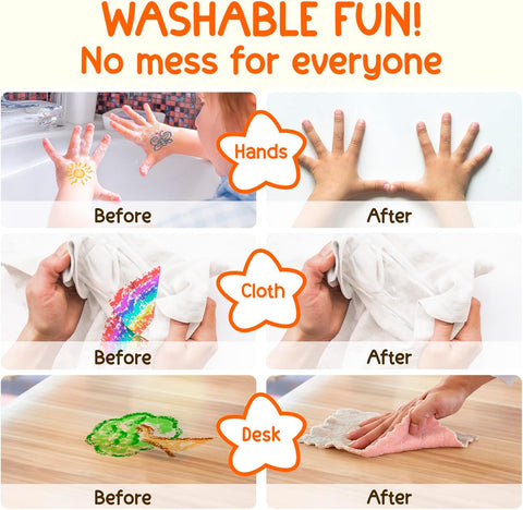 TinyGeeks Jumbo Crayons (18 Colors) – Non-Toxic, Washable Crayons for Toddlers and Kids (Ages 1-8) – Easy-to-Hold - Ideal for Travel, Art, and Learning