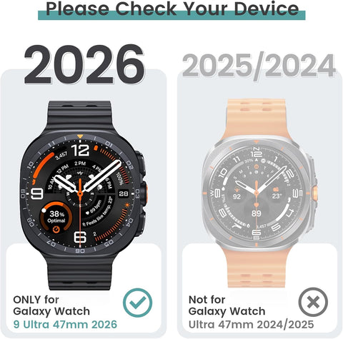 Tensea 2P for Samsung Galaxy Watch Ultra 2 2026 Screen Protector Case 47mm