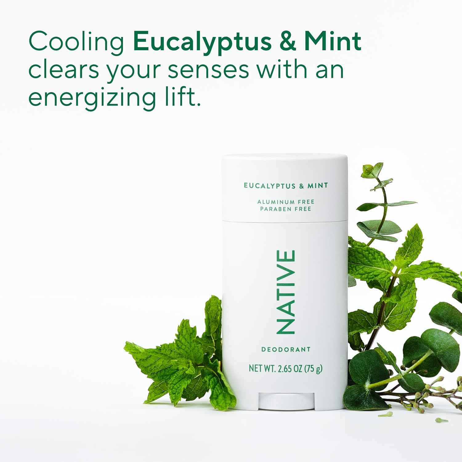 Native Deodorant Contains Naturally Derived Ingredients, 72 Hour Odor Control, Deodorant for Women and Men, Aluminum Free, Eucalyptus & Mint 2.65oz