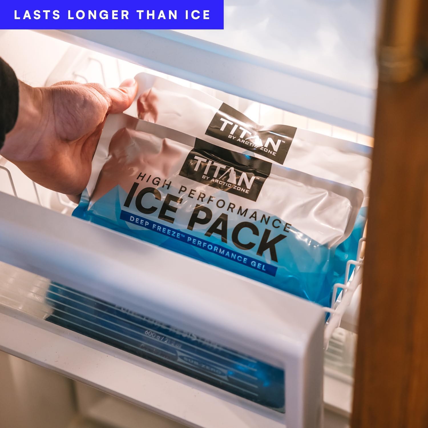 Titan Soft Gel Ice Pack, Lasts Longer Than Ice, Reusable, 2 Packs, 600g