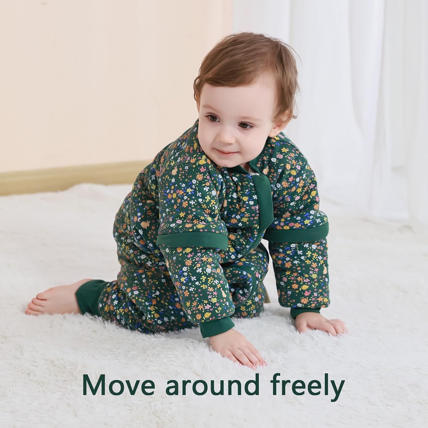 Mosebears Cotton Toddler Sleep Sack with Feet 2.5 TOG Ultra Soft Toddler Sleeping Sack Walker Wearable Blanket