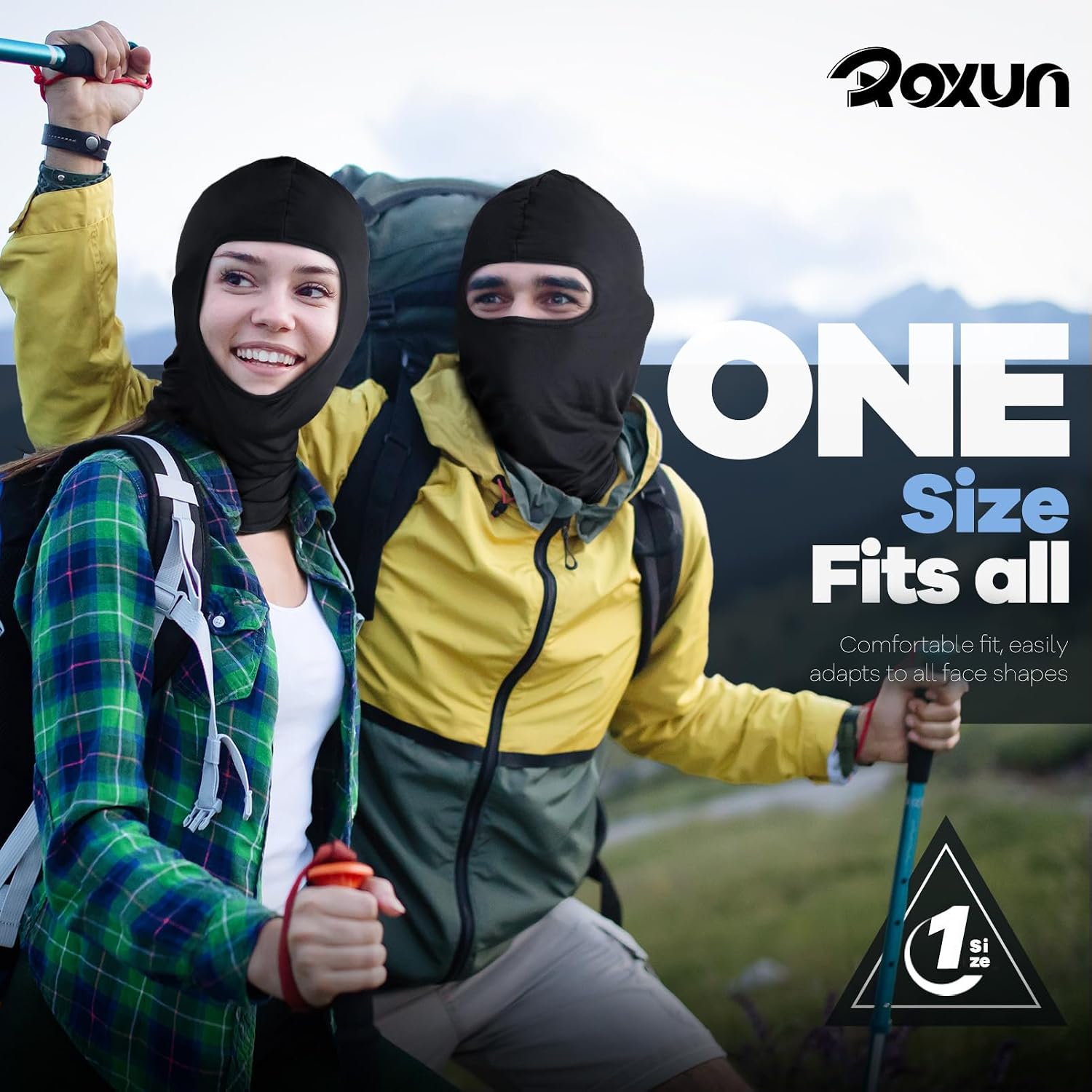ROXUN Balaclava Ski Mask, 5 Pack Neck Gaiter Motorcycle Summer Cooling