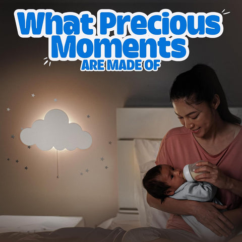 Cloud Light - Floating Cloud Wall Lamp | Baby Nursery Cloud Night Light