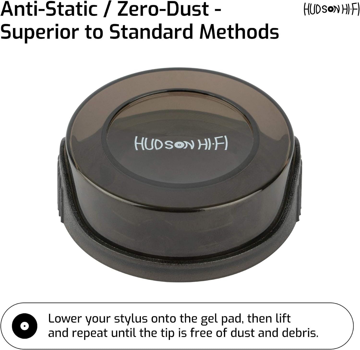 Hudson Hi-Fi Stylus Cleaner Gel – Restores Sound Quality – Anti-Static, Zero-Dust Record Player Needle Cleaner – Reusable Gel Bubble – Safe for All Turntable Record Players