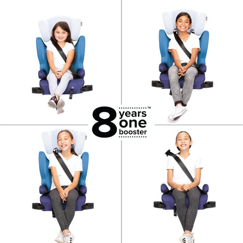 Diono Cambria 2 XL, Dual Latch Connectors, 2-in-1 Belt Positioning Booster Seat, High-Back to Backless Booster, Space and Room to Grow, 7 Headrest Positions, 8 Years 1 Booster Seat, Blue