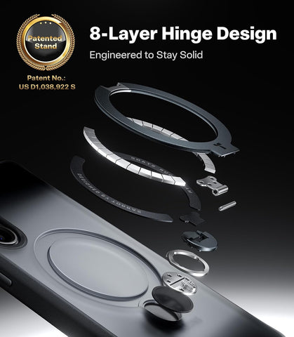 TORRAS Q3 Spin for Samsung Galaxy S26 Case, 360 Magnetic Stand, Black