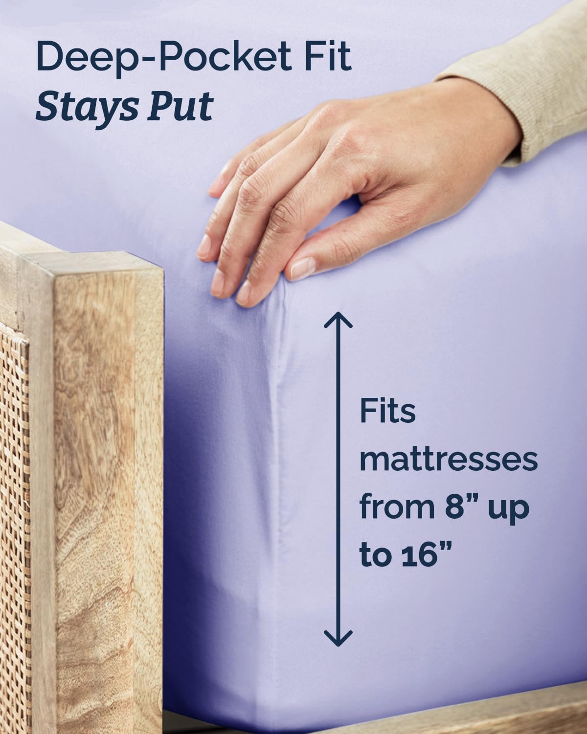 Twin XL 3 Piece Sheet Set - College Dorm Room Essentials - Lavender