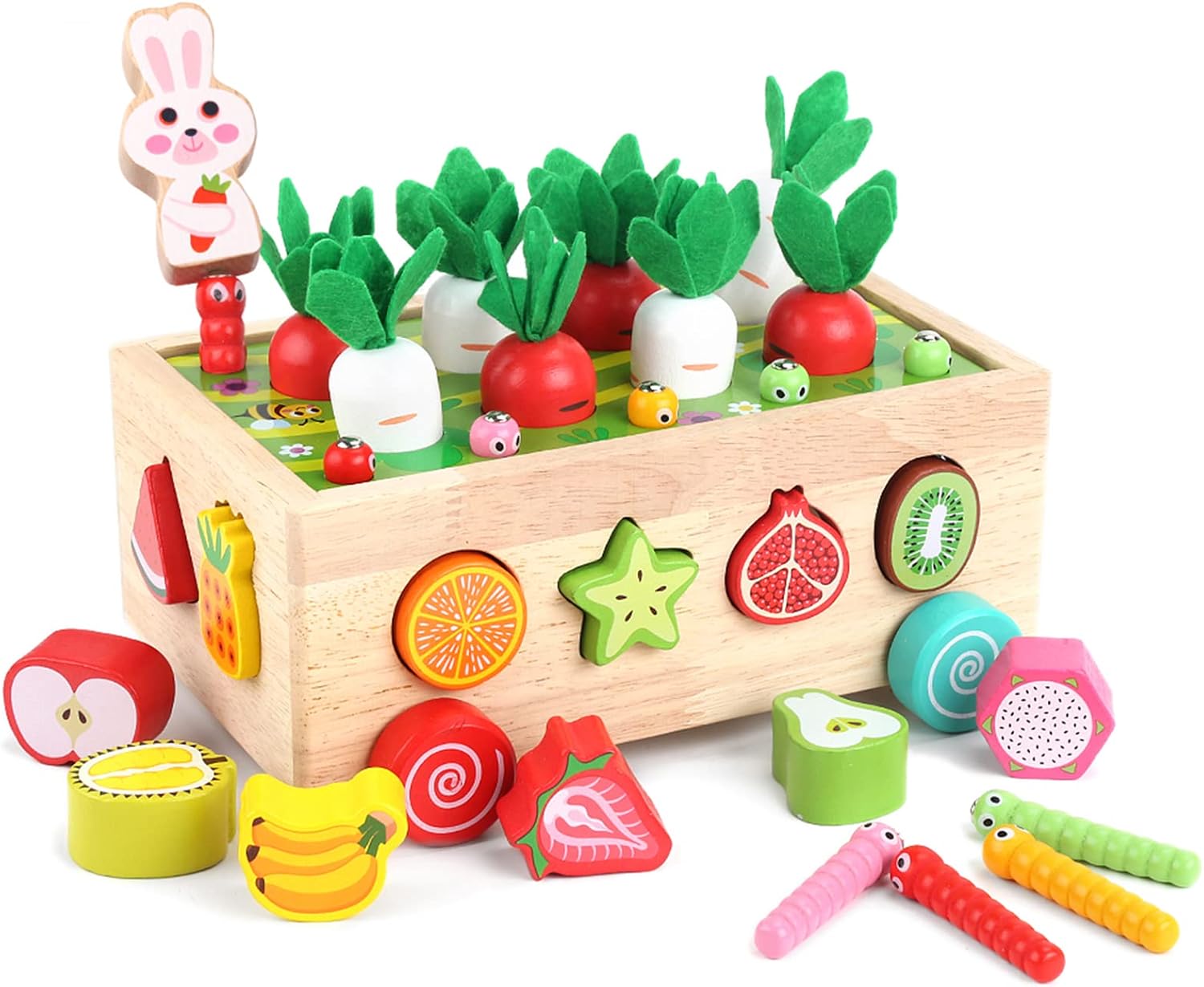 Toddlers Montessori Wooden Educational Toys for Boys Girls Age 1-3 Year Old