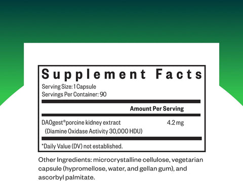 Seeking Health DAO Enzyme - Formerly Histamine Digest, DAO Enzyme Supplement for Histamine Food Intolerance, Supports Digestive Health, Upset Stomach (90 Capsules)*