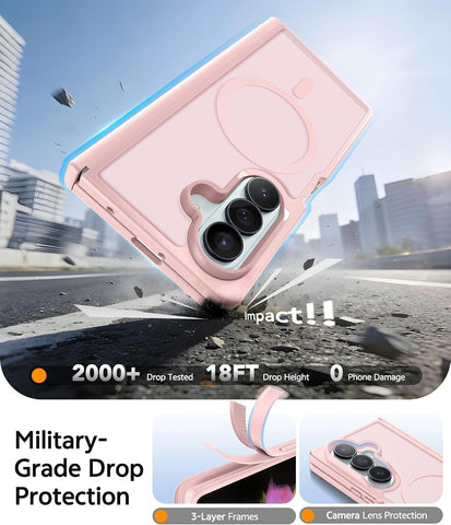 FNTCASE for Samsung Galaxy Z Fold 7 Case, Hinge Protection, Fit for Magsafe