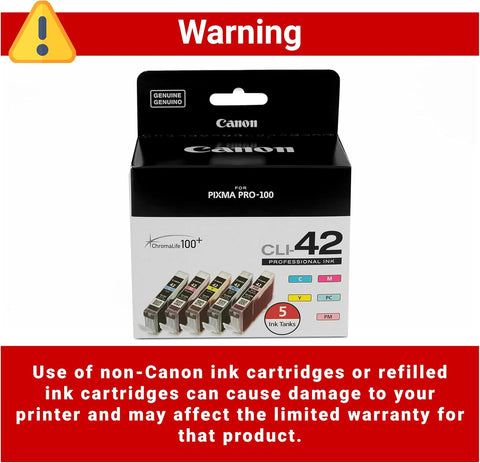 Canon CLI-42 Genuine Five Color Pack, Compatible with PIXMA PRO-100 Printers