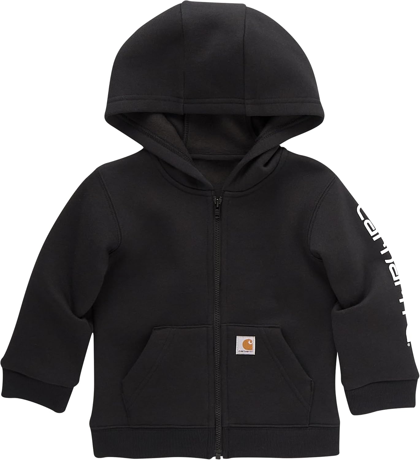 Carhartt Kid's CP8675 Long-Sleeve Full-Zip Logo Sweatshirt - Boys