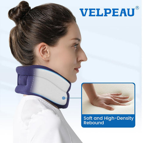 Velpeau Soft Neck Brace for Neck Pain and Support, Sleep Apnea, Blue S