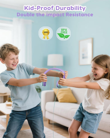 awatrue USB‑C Kids Headphones for School,74‑85‑94dB Limiter, w/Mic HK07C