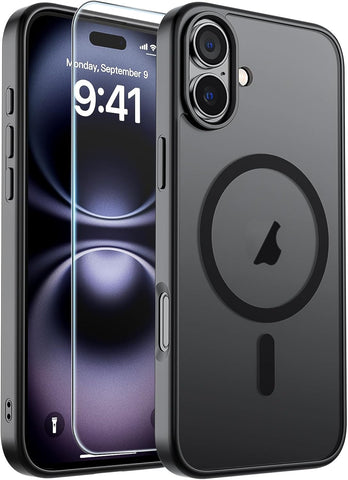 SUPFINE Magnetic for iPhone 16 Case Black