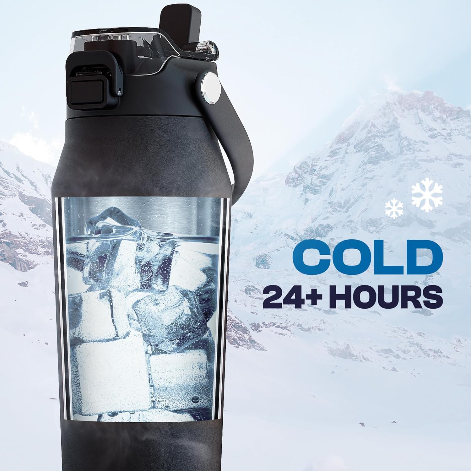 Frost Buddy 24oz Insulated Water Bottle - Straw & Chug Lid - Leak-Proof