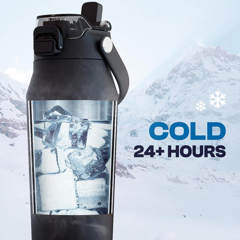 Frost Buddy 24oz Insulated Water Bottle - Straw & Chug Lid - Leak-Proof