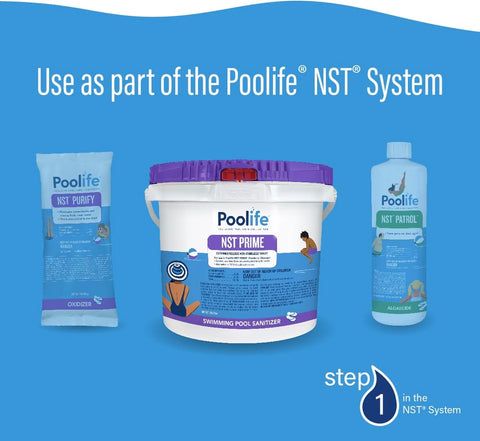 Poolife NST Prime Cal Hypo Tablets, 9 lb Slow-Dissolving Chlorine Tabs