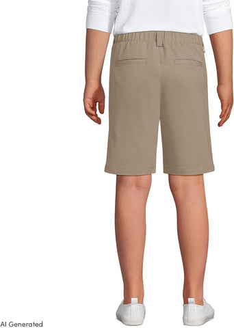Lands' End School Uniform Boys Active Chino Shorts