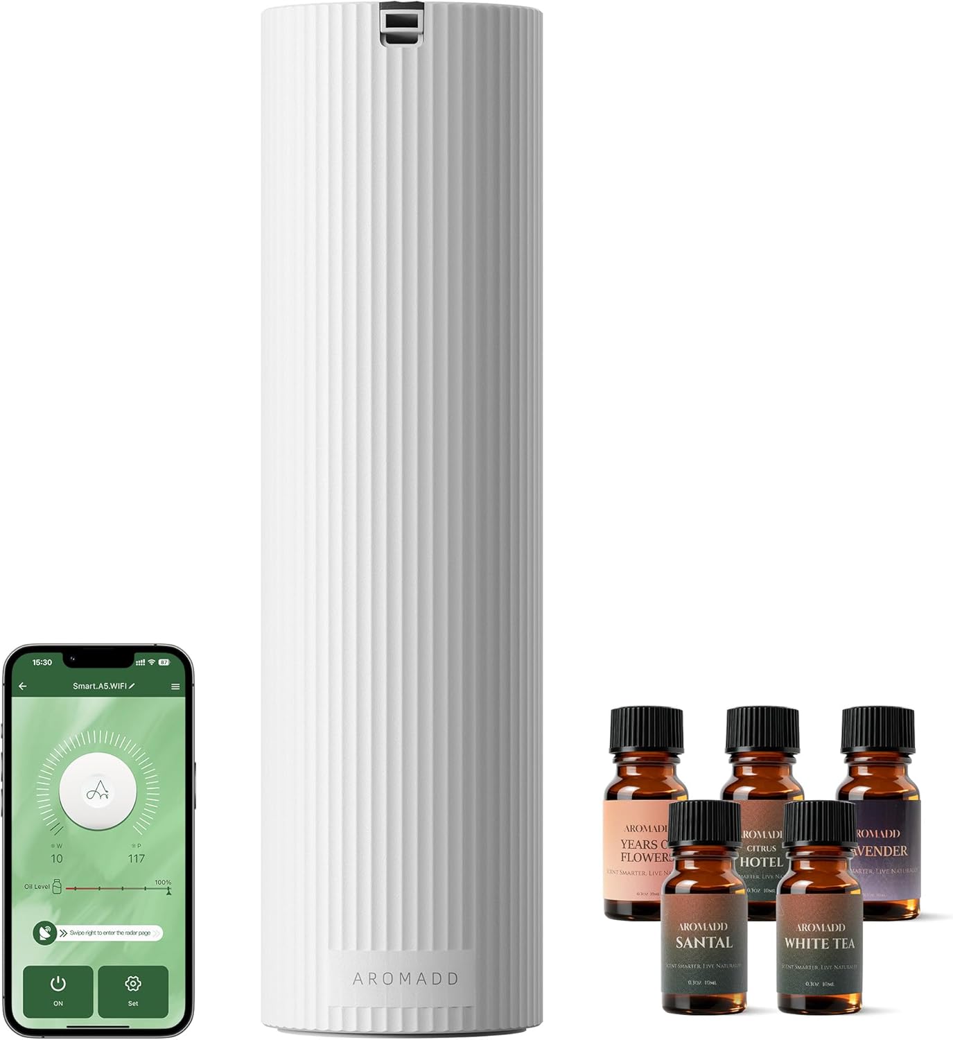 Aromadd Auto Mode Scent Diffuser Starter Kit with Cold Air Tech, White