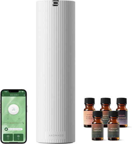 Aromadd Auto Mode Scent Diffuser Starter Kit with Cold Air Tech, White