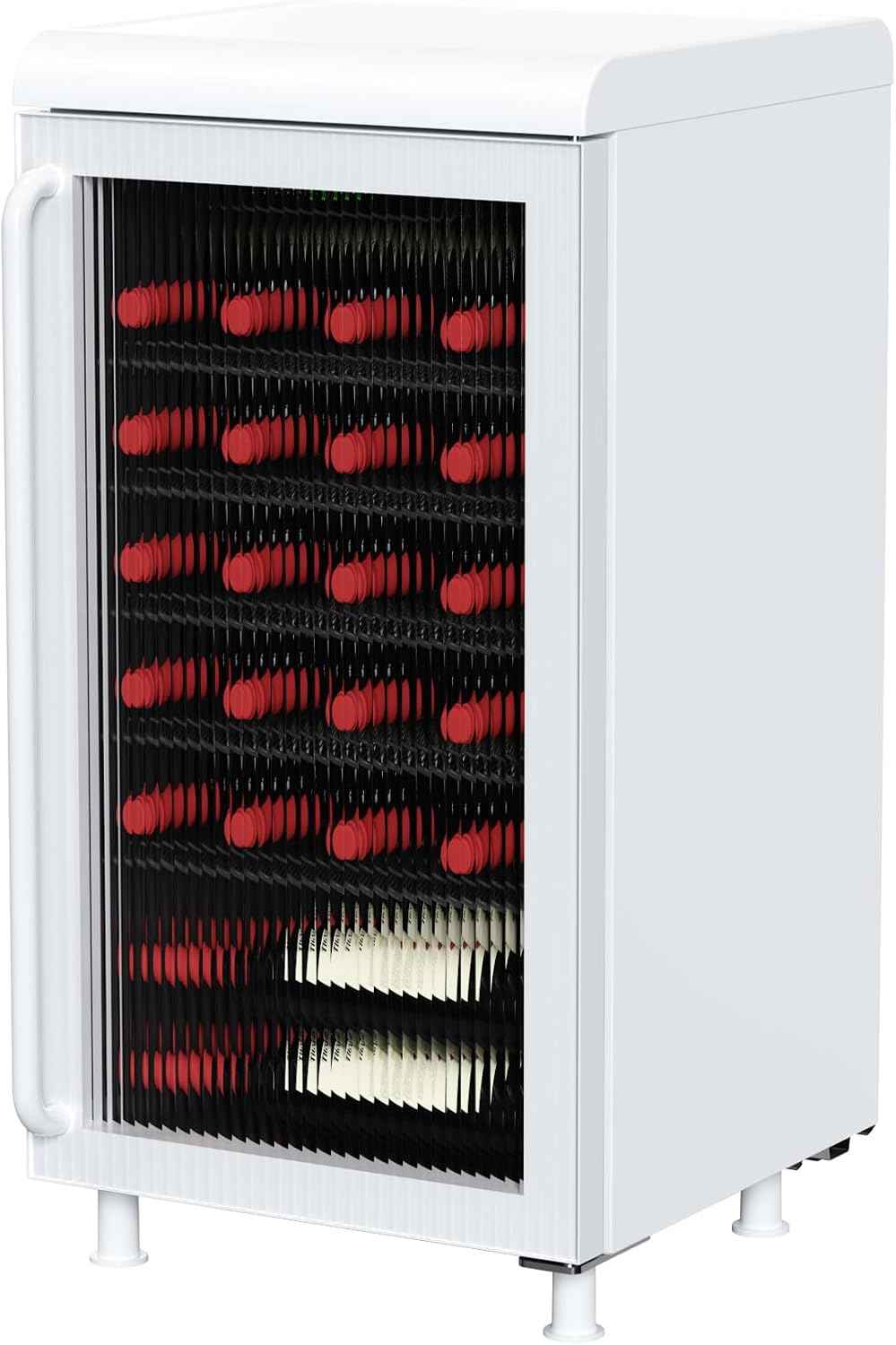 Frigidaire, 3.0 cu ft, 87 Can/26 Bottle Retro Cooler, Wine/Beverage Center Fridge, Built-in Bar Top, Fluted Glass Door
