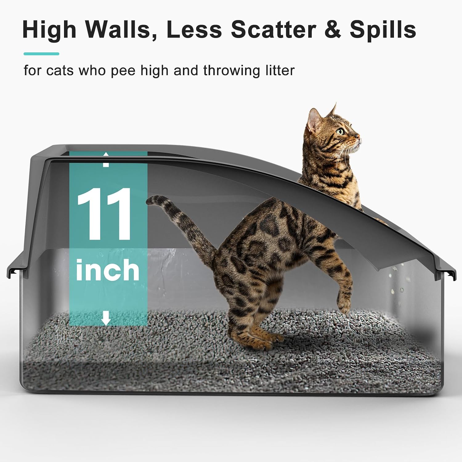 AIPERRO Stainless Steel Litter Box | XL Metal Cat Litter Boxs with Lid