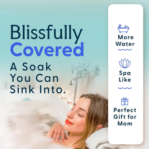 SlipX Solutions Bottomless Bath Overflow Drain Cover Accessory, Aqua