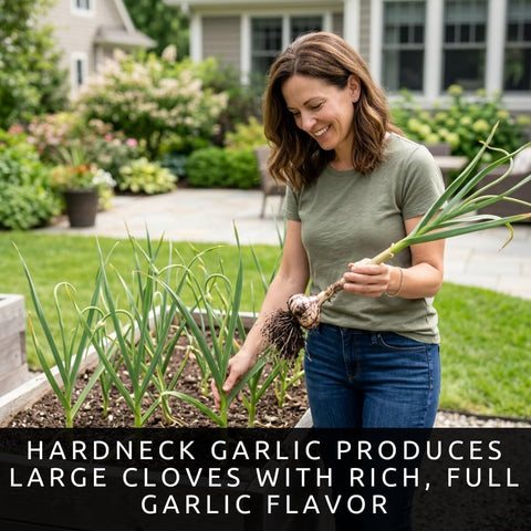 12 Hardneck Garlic Bulbs for Planting, Large Cloves for Home Gardens