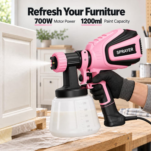 VONFORN Paint Sprayer for House Painting,700W HVLP Spray Gun Easy to Clean