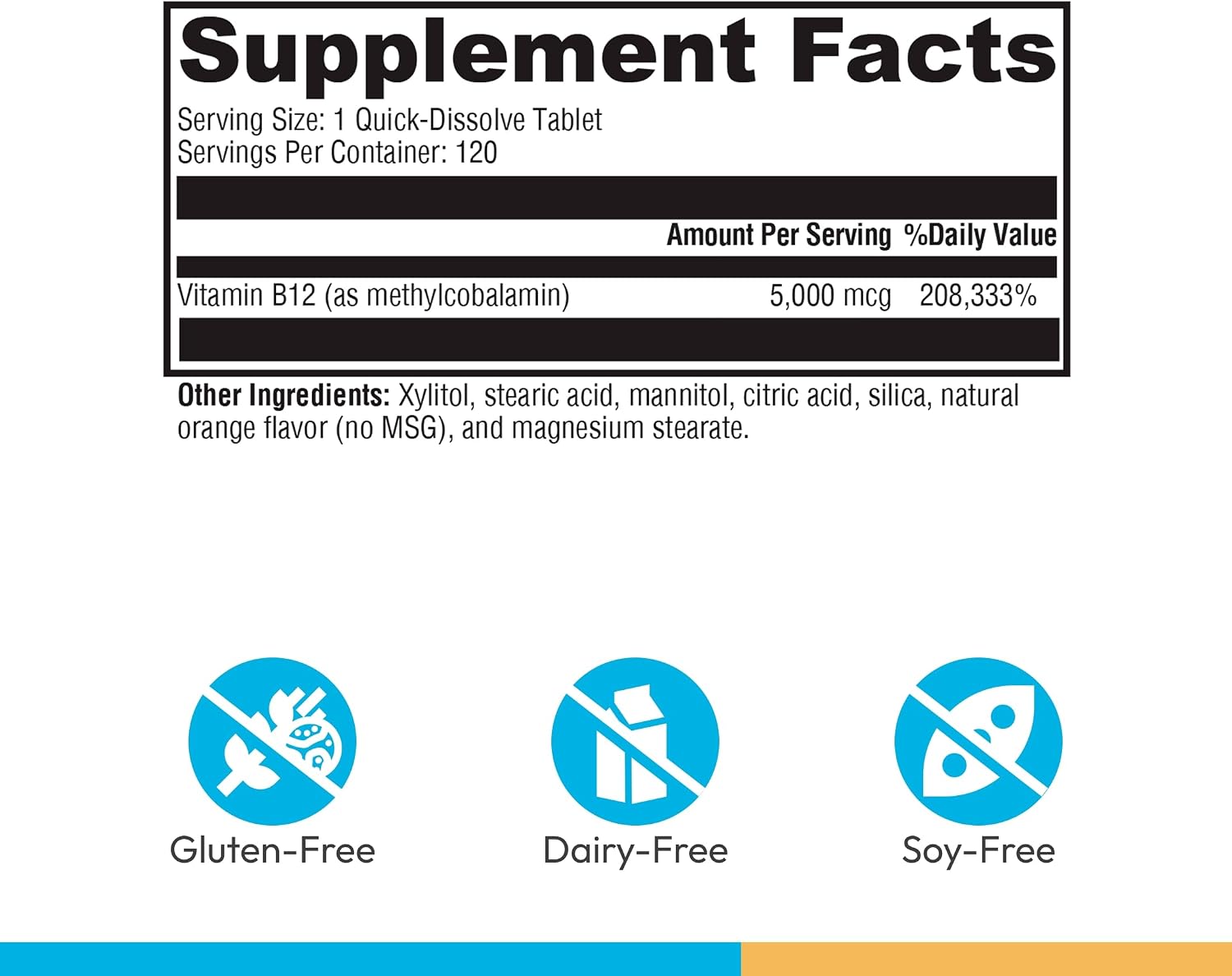XYMOGEN Methylcobalamin, 120 Quick-Dissolve Tablets