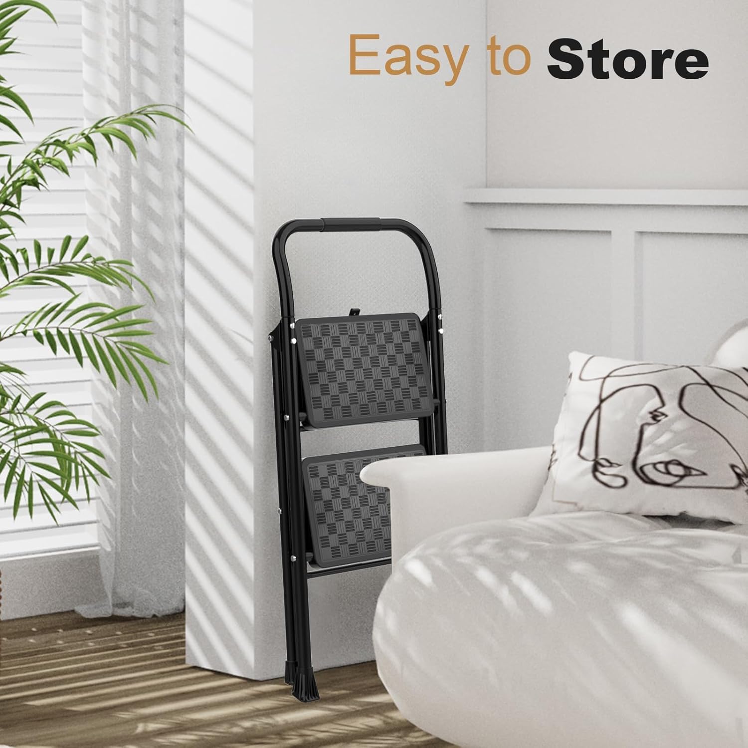 HBTower 2 Step Ladder, Step Stool for Adults