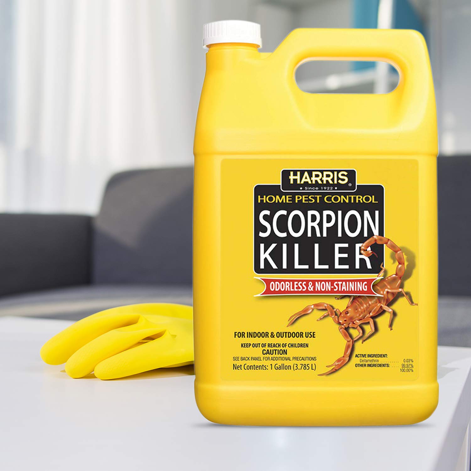 Harris Scorpion Killer, Liquid Spray with Odorless and Non-Staining Extended Residual Kill Formula (Gallon) 128 Fl Oz