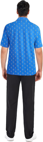 Mens Golf Shirts Short Sleeve Moisture Wicking Dry Fit Performance Athletic Polo Shirt