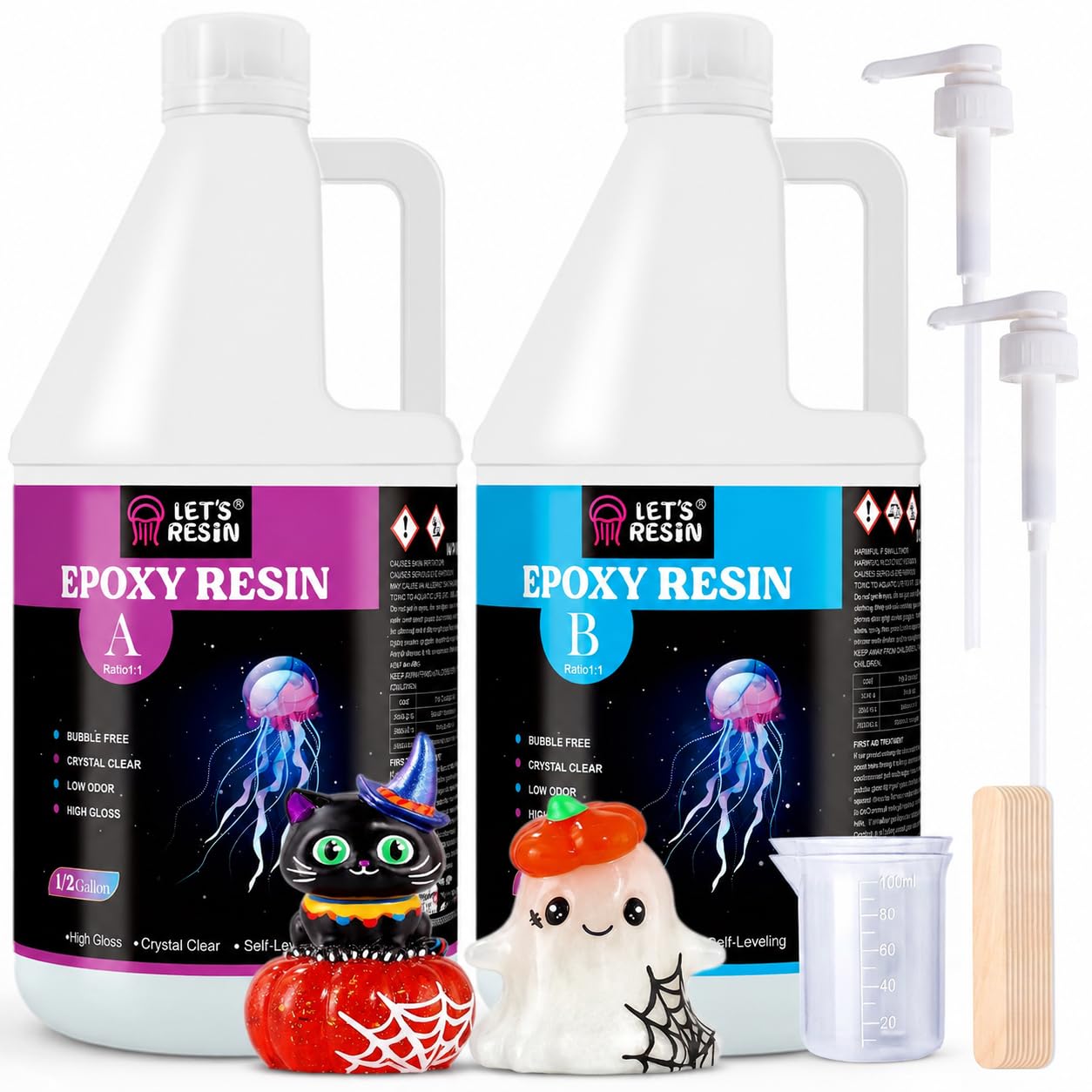 LET'S RESIN Epoxy Resin Kit,1 Gallon Bubble Free & Crystal Clear Resin