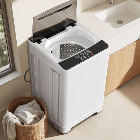 TABU Washer and Dryer Combo Set, White&Black