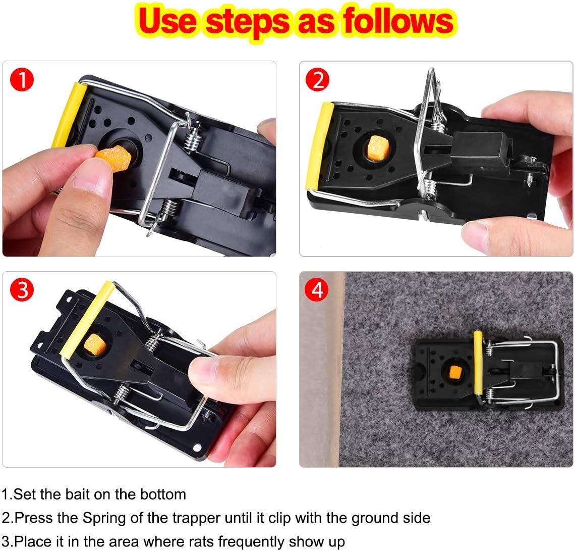 12 Pack Mouse Traps Indoor for Home, Reusable Mice Traps for House, Safe No Touch Humane Snap Traps, Small Mice Catchers for Home Indoor, Quick-Set Mousetraps Effective