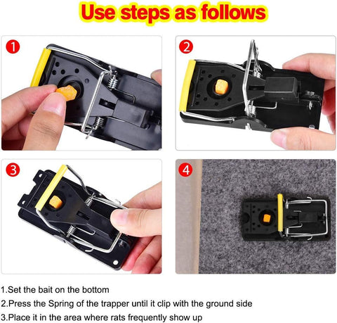 12 Pack Mouse Traps Indoor for Home, Reusable Mice Traps for House, Safe No Touch Humane Snap Traps, Small Mice Catchers for Home Indoor, Quick-Set Mousetraps Effective