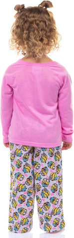 INTIMO Despicable Me Girls' Minions Bello Hearts Sleep Lounge Pajama Shirt and Pants Set